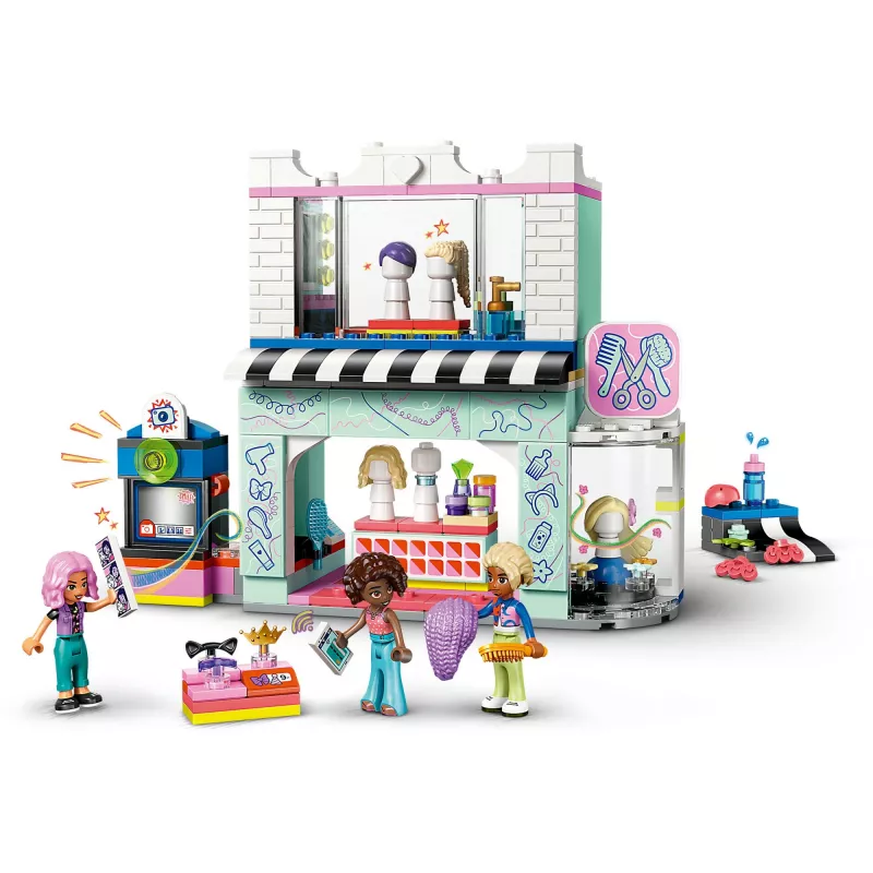 LEGO Friends playset Salon Hairdresser and Decoration Shop 42662 — mini-dolls, salon scene, accessories