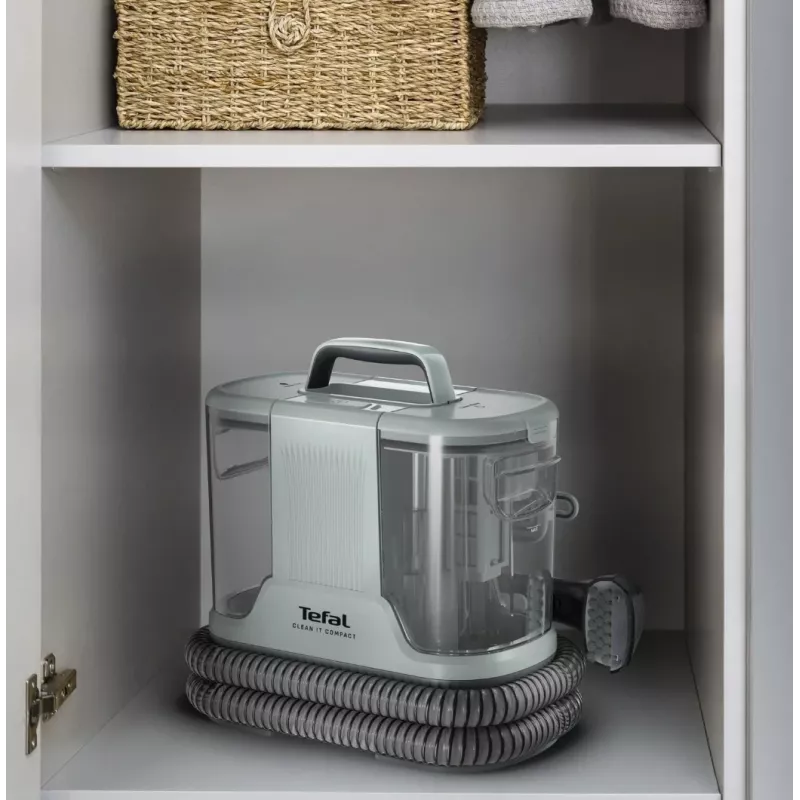 Pārnēsājams traipu tīrītājs Tefal Clean It Compact Pet IZ3020F0 — rokas mīksto mēbeļu un mājdzīvnieku traipu tīrītājs