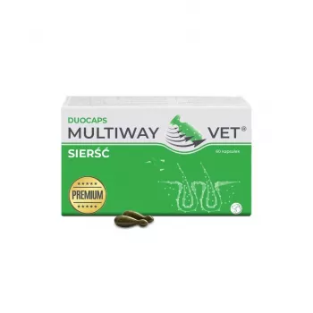 Mīkstās gēla noskrūvējamās kapsulas JM Sante Multiway Vet ādai un apmatojumam suņiem un kaķiem 60 gab., 150 g