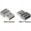Good Connections adapteris USB 2.0 spraudnis A uz USB-C ligzdu alumīnija korpusā pelēks (USB-AD203)