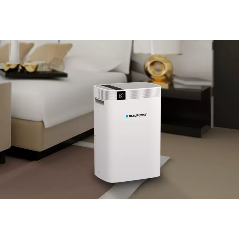 Gaisa sausinātājs BLAUPUNKT ADH601 — 2,5 l tvertne, 16 l/24h, 245 W, 48 dB, Wi‑Fi, 20–40 m², balts
