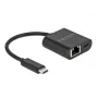 USB Type-C adapteris DeLOCK 66644 Gigabit LAN ar strāvas padevi