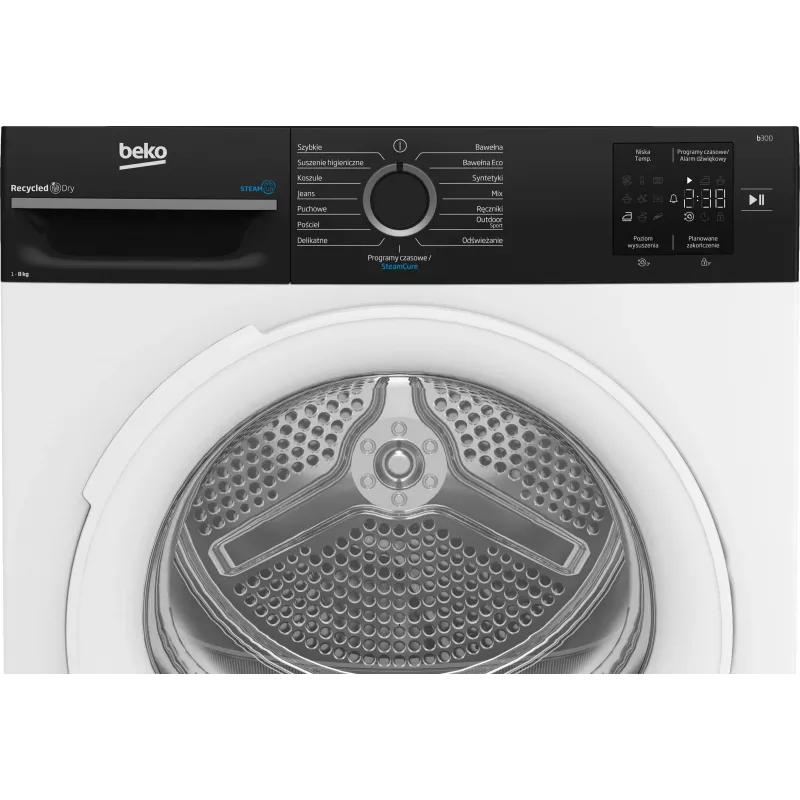 Veļas žāvētājs BEKO BM3T3823WBW slaids modelis