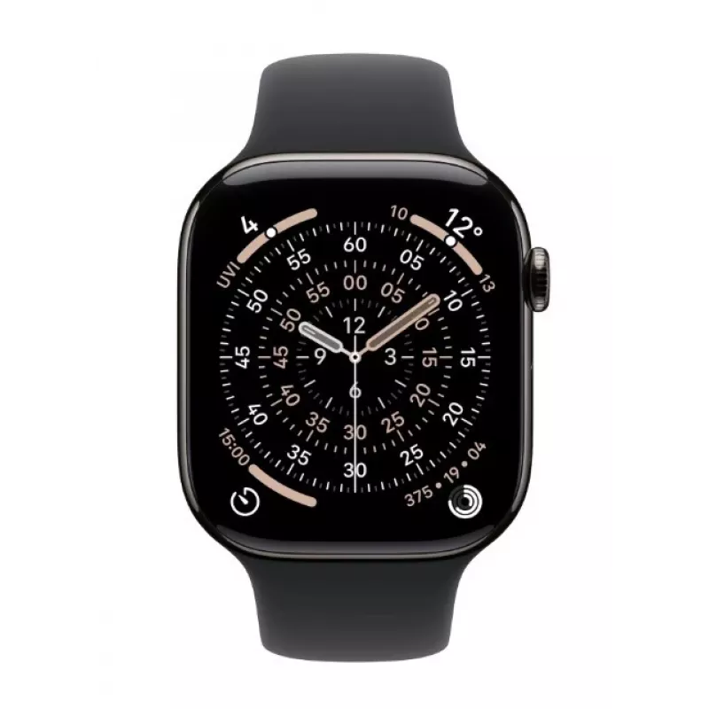 Viedpulkstenis Apple Watch Series 11 GPS + Cellular 42mm Slate Titanium korpuss Black Sport S/M siksniņa