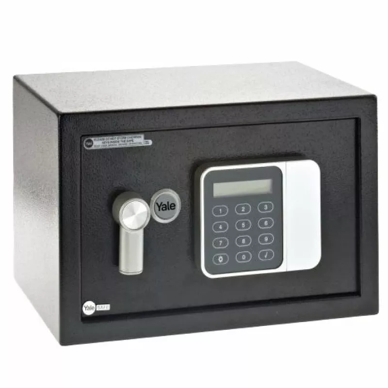 Brīvi stāvošs seifs Yale YSG/200/DB2 — tērauda, ar kombinācijas slēdzeni, 8,6 L, 310×200×200 mm, melns