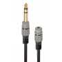 Audio kabelis Gembird A-63M35F-0.2M 6.35mm tēviņš uz 3.5mm mātīte melns