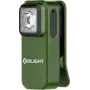 olight OCLIP LED klipša lampiņa zaļa ar diviem gaismas avotiem, multifunkcionāla (modelis 12972)