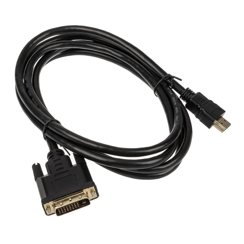 Video kabeļa adapteris Akasa AK-CBHD06-20BK 2m DVI-D HDMI Melns