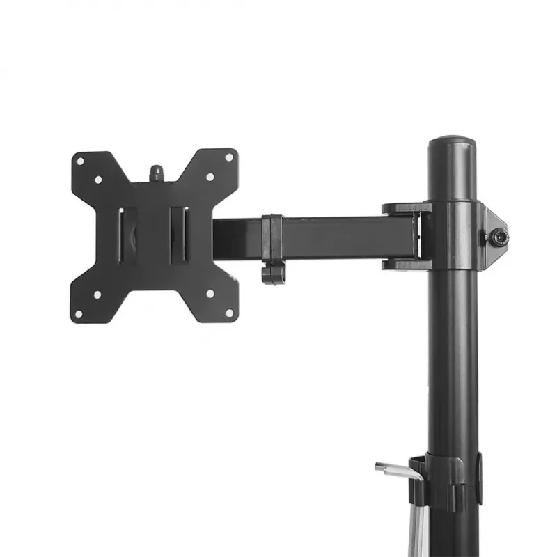 Maclean MC-967 Divu monitoru vertikālais galda stiprinājums, VESA max 100x100, 13-27 inch, 2x 9 kg, pulverkrāsots, ar slīpumu, rotāciju un regulēšanu