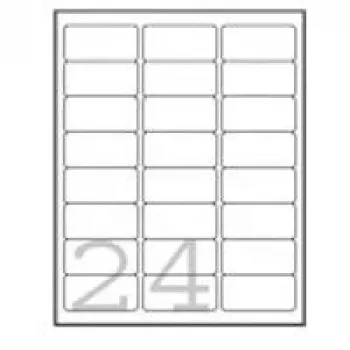 Avery - adrešu uzlīmes - Baltas - 63,5 x 33,9 mm - 2400 uzlīmes (100 Loksnes x 24) (L7159-100)