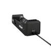 Bateriju lādētājs XTAR SC1 vienas vietas USB‑C Li‑ion 18650 elementiem, 1 nodalījums, melns