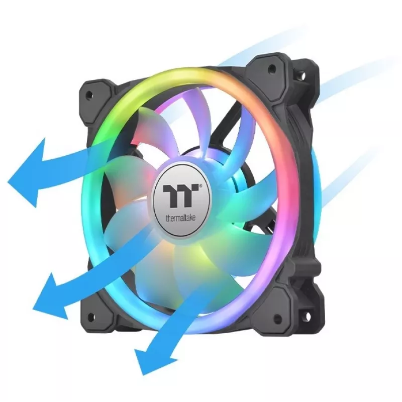 Thermaltake SWAFAN 14 RGB ventilators, 14 cm, melns, 500–2000 RPM
