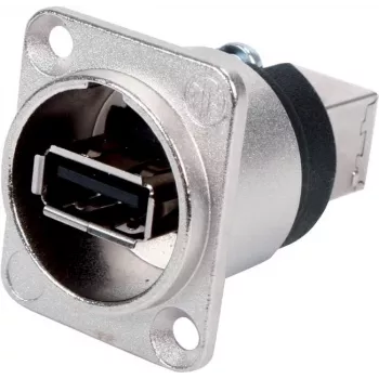 Neutrik - USB adapteris - USB (W) uz USB Type B (W) - USB 2.0 - niķelis