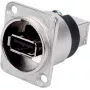 Neutrik - USB adapteris - USB (W) uz USB Type B (W) - USB 2.0 - niķelis