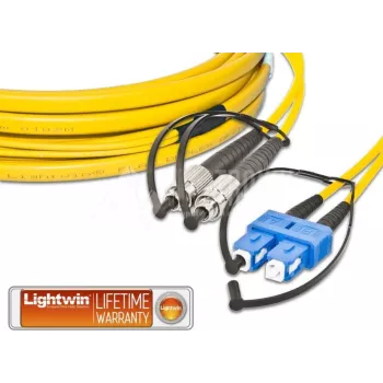 Lightwin LDP-09 FC-SC 15.0 FD optiskās šķiedras kabelis 15 m OS2 dzeltens (LDP-09 FC-SC 15.0 FD)