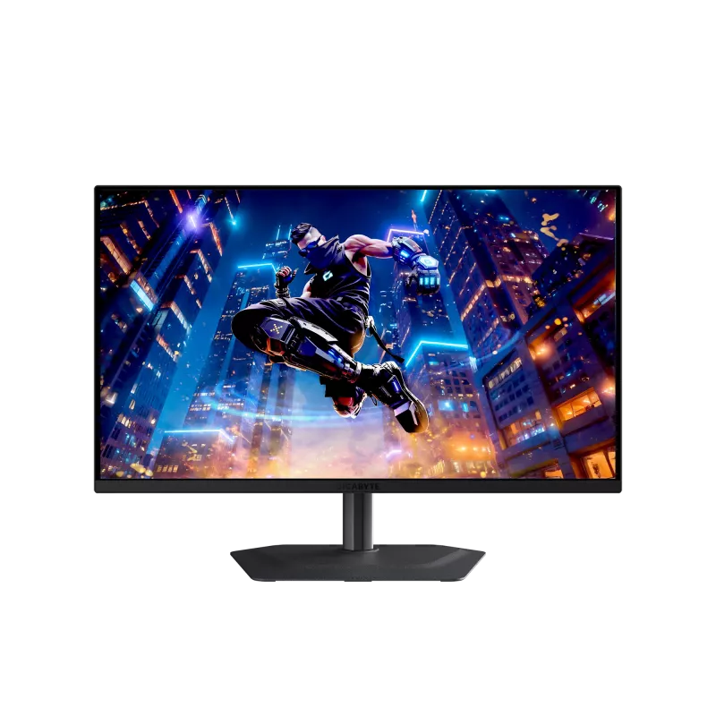 27 collu GIGABYTE MO27Q3 QD‑OLED QHD spēļu monitors — 2560x1440, 360 Hz, 0,03 ms, 250 cd/m², HDR True Melns 400, HDMI 2.1, DP 1.4