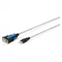 USB 2.0 uz RS232 adaptera kabelis DIGITUS DA-70170, FTDI mikroshēmojums, 1,8 m, USB Type-A uz DB9