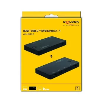 KVM pārslēdzējs DeLOCK 11477 melns