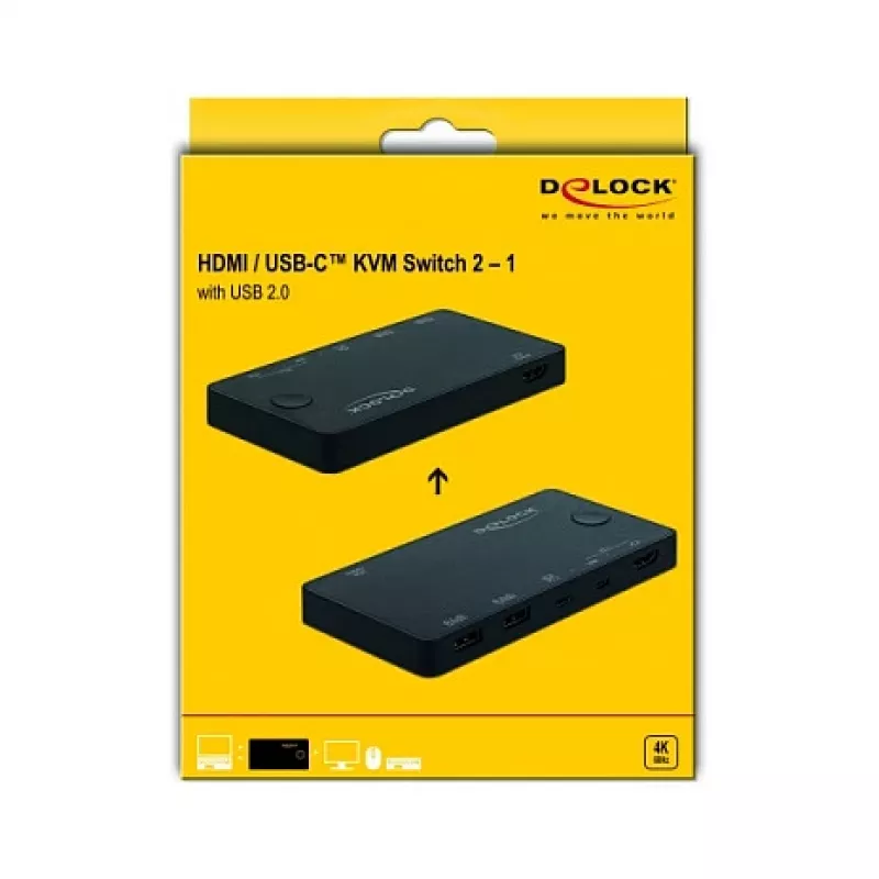 KVM pārslēdzējs DeLOCK 11477 melns