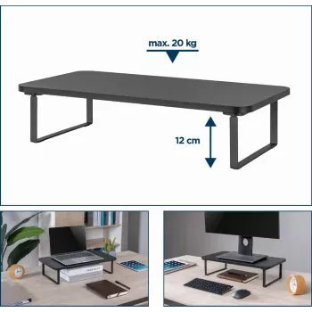 Gembird MS-TABLE-03 monitora stiprinājums / statīvs Galda melns