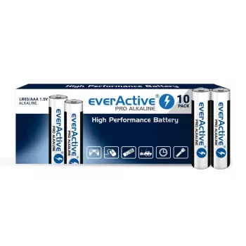 Vienreizlietojama sārma baterija everActive LR0310PAK AAA 1,5 V 1250 mAh, 10 gab. iepakojumā