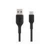 Pīts USB-C uz USB-A kabelis, 15 cm, melns