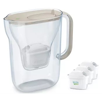Ūdens filtra krūze BRITA Style Essential 2,4 L ar 3 maiņas kasetnēm (smilšu krāsa)