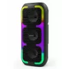 Pārnēsājams stereo skaļrunis SQUEAK SQ1009 — Bluetooth 5.3, 45 W RMS, 10 stundu akumulators, FM, USB, AUX, LED, 1800 mAh, melns