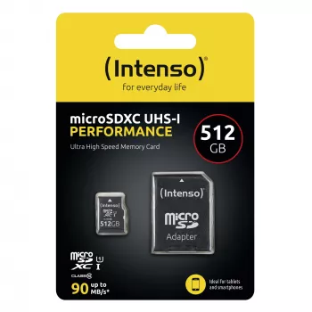 Zibatmiņa Intenso 512GB UHS-I microSD CL10