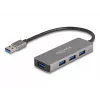 DeLOCK 63171 USB centrmezgls 3.2 Gen 1 A tipa 5000 Mbit/s Pelēks