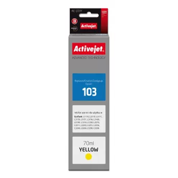 Activejet AE-103Y tinte (aizvietotājs Epson 103 C13T00S44A; Supreme; 70 ml; dzeltena)
