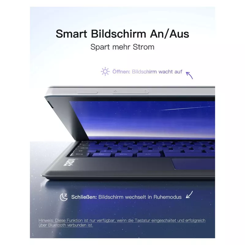 inateck Klaviatūra Surface pelēka, Sureface GO 1-4 Com. QWERTZ