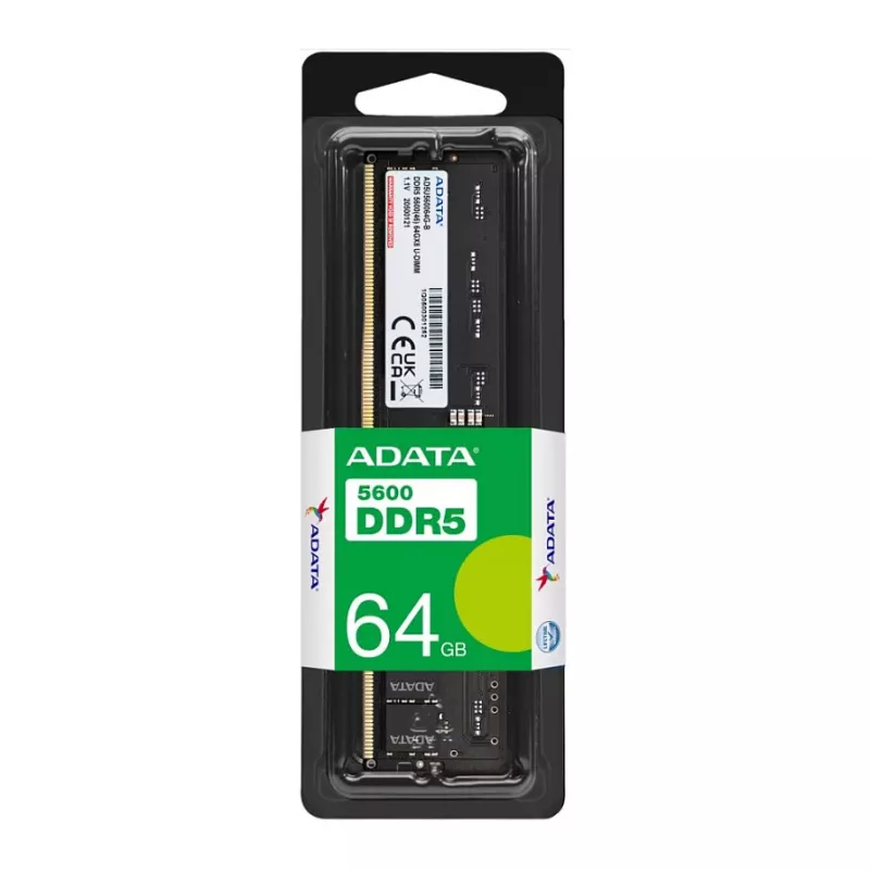 ADATA AD5U560064G-S atmiņas modulis 64 GB 1 x 64 GB DDR5 5600 MT/s 288 kontaktu DIMM