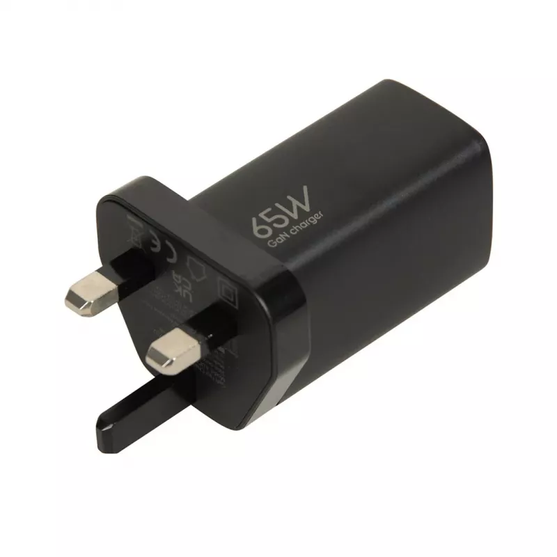 iBOX C-65 Melns, GaN 65W universālais lādētājs ar UK spraudni
