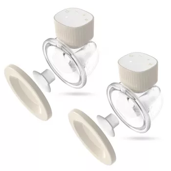 Elektriskais piena sūknis neno VENTO TWIN bezvada, uzlādējams, dubultā/divkāršā režīmā, LCD, 150 ml pudelītes, bēšs