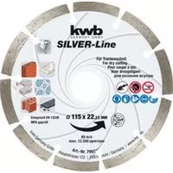kwb 796170 dimanta griešanas disks, diametrs 115 mm, 1 gab. (796170)
