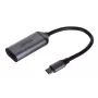 UNITEK V1420A Video kabeļa adapteris 0,15 m USB Type-C HDMI Pelēks