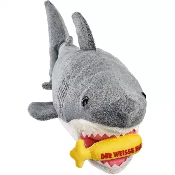 Mīkstā rotaļlieta Schmidt Spiele The balta Shark plīša figūra, modelis 42841, pildīts dzīvnieks