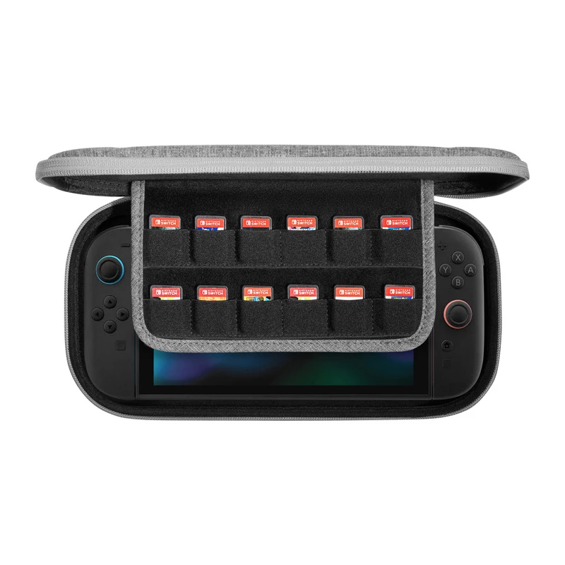 Aizsargājošs pārnēsāšanas futrālis Tomtoc FancyCase-G05 Nintendo Switch 2, pelēks