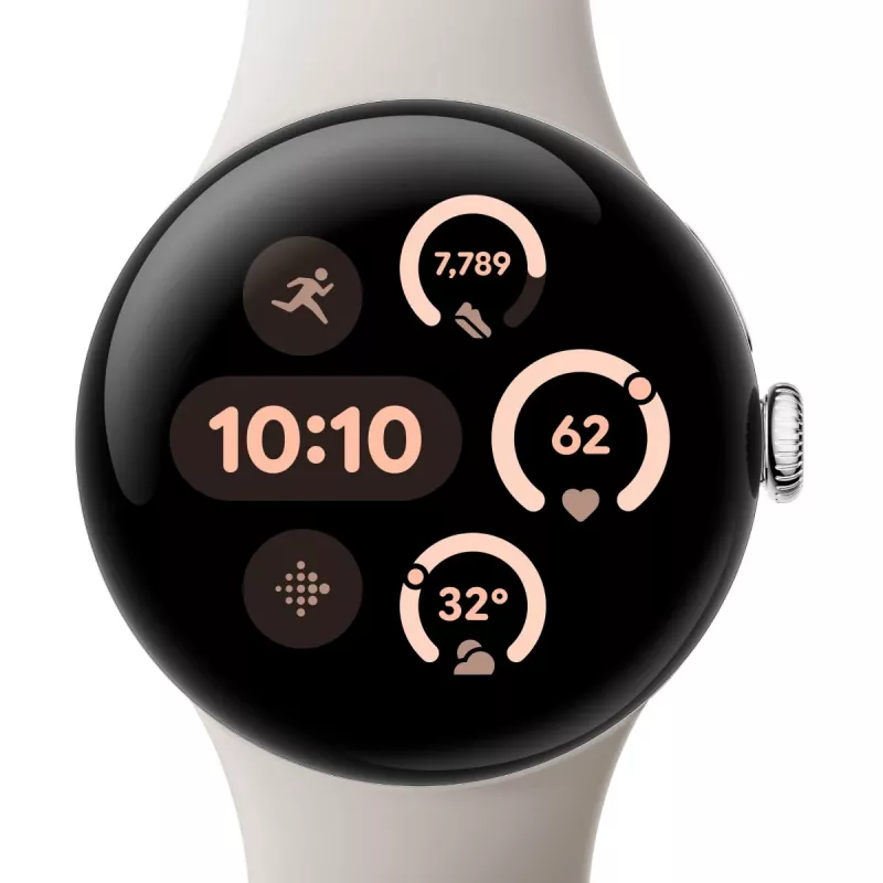 Google Pixel Watch 3 AMOLED 41 mm Digital Touchscreen Sudraba Wi-Fi GPS (satelīts)