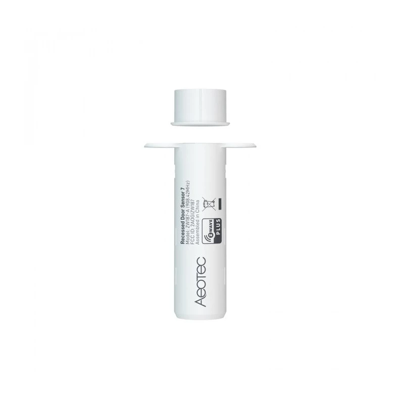 Padziļināts durvju sensors AEOTEC Recessed Door Sensor 7 Z-Wave Plus V2 balts — slēpts kontakta sensors durvīm/rāmjiem
