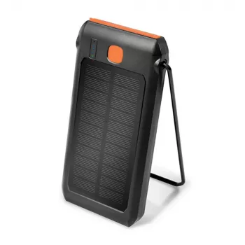 Logilink - Saules enerģijas banka - lukturis - Li-Pol - 10000 mAh - 18 W - 3 A - PD 2.0, QC 3.0, Īpaši ātra uzlāde - 2 izejas porti (USB Type A, 24 kontaktu USB-C) - ar kabeli: USB (PA027