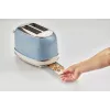 Ariete 155 Design 2 Slice Toaster ar sviestmaižu turētājiem, 6 grauzdēšanas līmeņi, 810 W, nerūsējošā tērauda korpuss, noņemama drupaču paplāte, pasteļzils