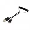 ROLINE USB 2.0 spirālveida kabelis — A — Micro B — ST/ST 1,0 m — ekranēts — USB 2.0 Type Micro B — 1 mm — spirālveida (11.02.8317)