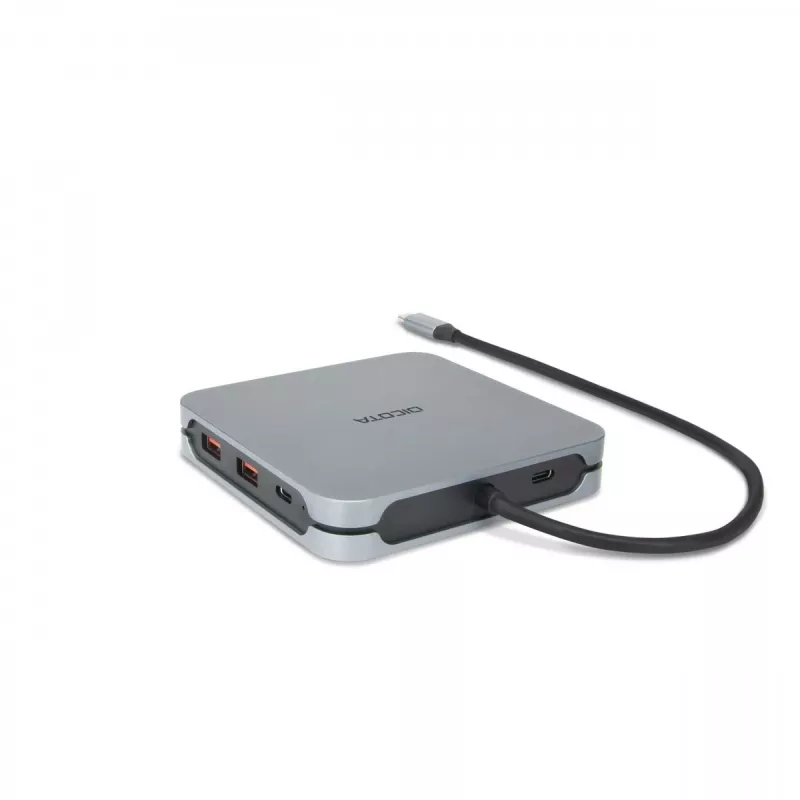 DICOTA D32057 USB Type-C centrmezgls 10000 Mbit/s sudraba krāsā