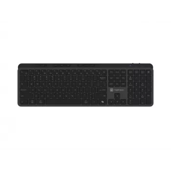Bezvadu tastatūra NATEC Medusa — ASV izkārtojums, melna