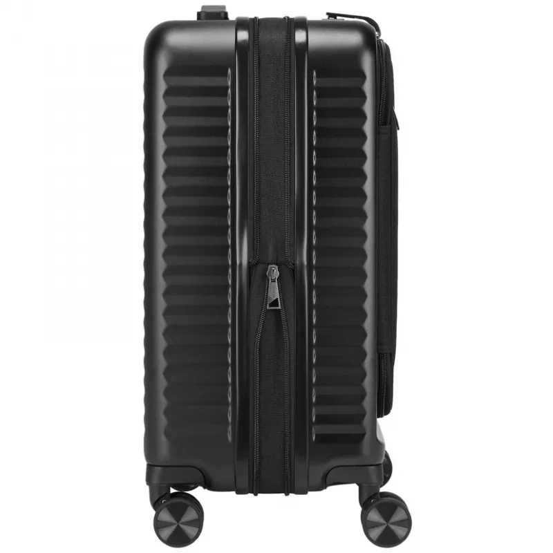 Salona koferis Rivacase 8180 Clark ECO – rokas bagāža, cietais korpuss, melns