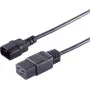 Strāvas kabelis S/CONN 60017 melns 1,8 m IEC C14 IEC C19