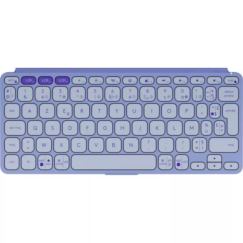 Logitech Keys-To-Go 2 Klaviatūra Universāla Bluetooth AZERTY Franču Ceriņkrāsa