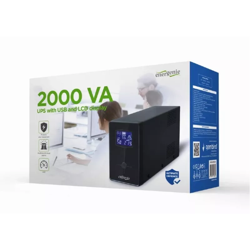 Gembird EG-UPS-035 nepārtrauktās barošanas avots (UPS) Line-Interactive 2 kVA 1200 W 5 AC kontaktligzdas